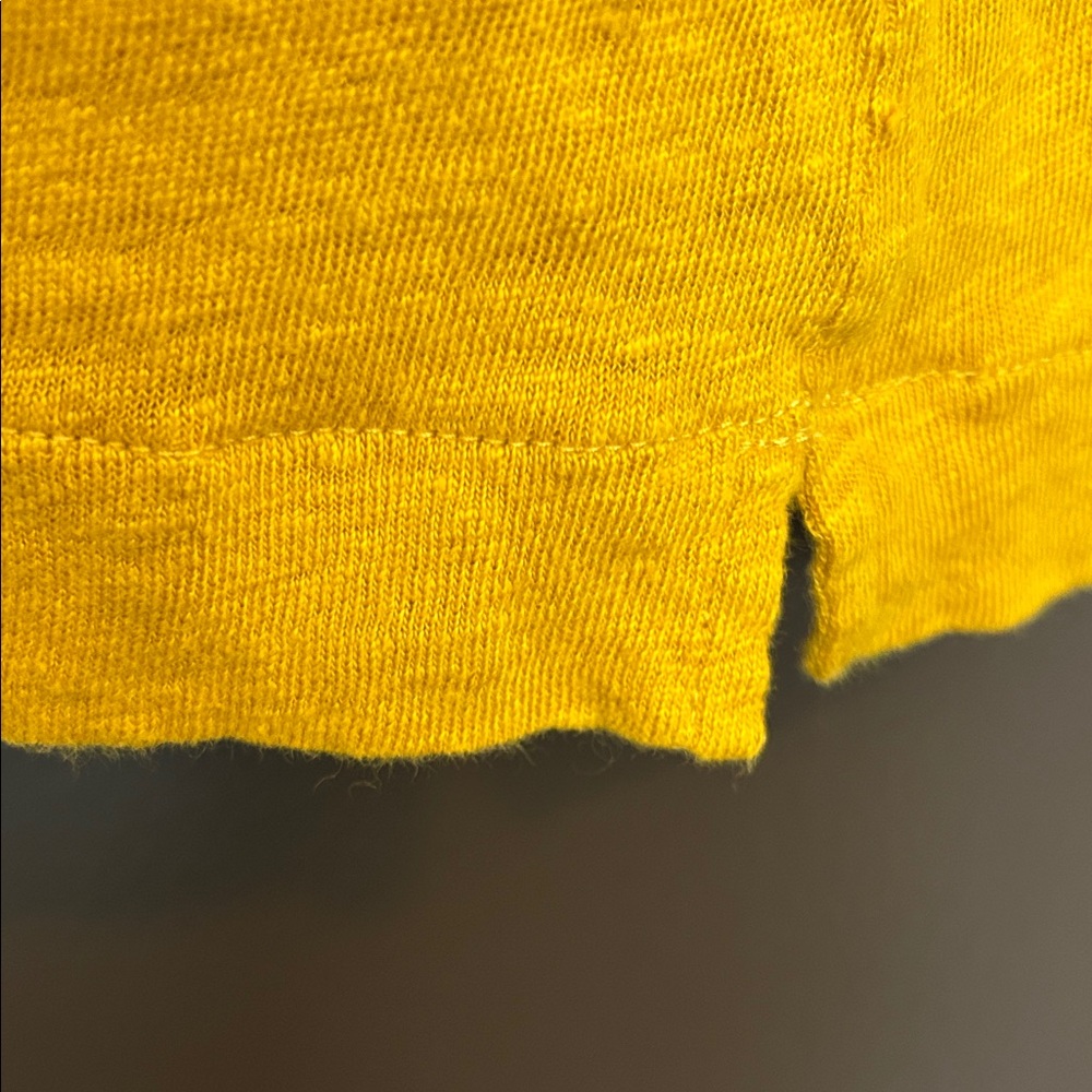 J. Crew 100% Linen Sleeveless V-Neck Pocket Tank in Mustard Yellow Small - Picture 4 of 6